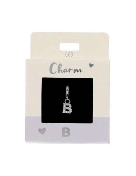 Pendentif - Lettre B argenté