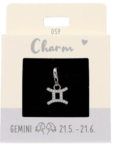 Charm Nr.59 Gémeaux argent