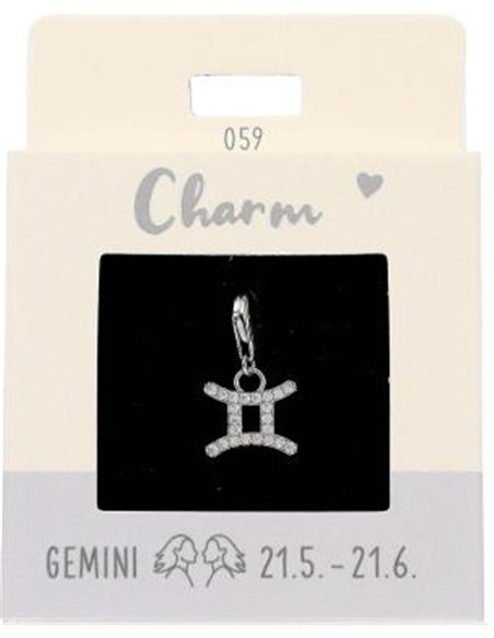 Charm Nr.59 Gémeaux argent