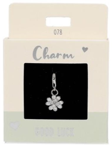 Charm Nr.78 Feuille de trèfle argent