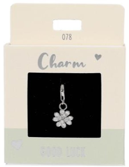 Charm Nr.78 Feuille de trèfle argent