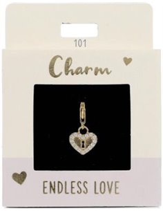 Charm Nr.101 Serrure de coeur or
