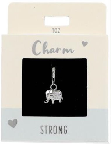 Charm Nr.102 Éléphant argent