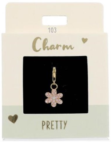 Charm Nr.103 Fleur rose or