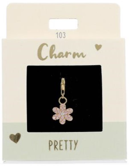 Charm Nr.103 Fleur rose or
