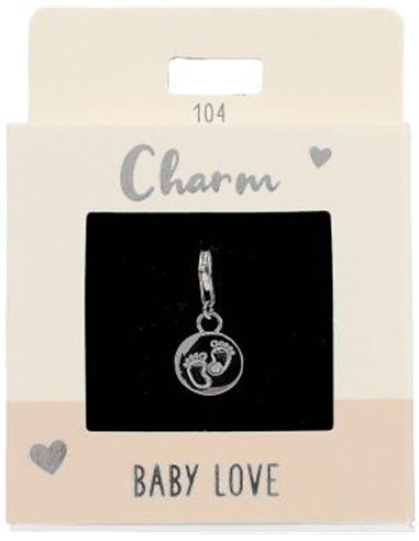 Charm Nr.104 Empreinte de pied argent