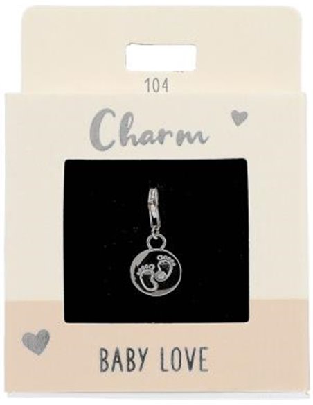 Charm Nr.104 Empreinte de pied argent