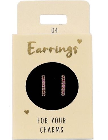 Boucles d'oreille Nr.4 or pierres rose