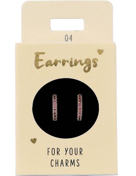 Boucles d'oreille Nr.4 or pierres rose