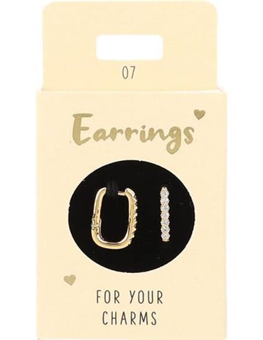 Boucles d'oreille Nr.7 or ovale pierres