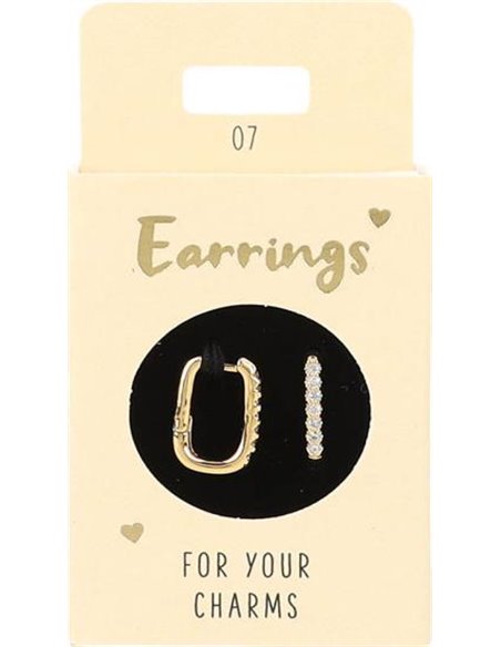 Boucles d'oreille Nr.7 or ovale pierres