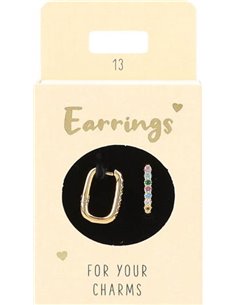 Boucles d'oreille Nr.13 or ovale pierres