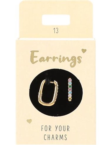 Boucles d'oreille Nr.13 or ovale pierres