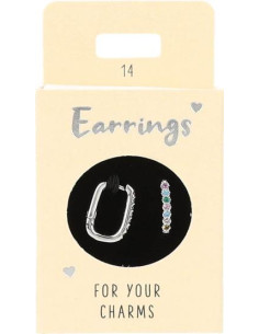 Boucles d'oreille Nr.14 argent ovale pierres