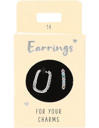 Boucles d'oreille Nr.14 argent ovale pierres