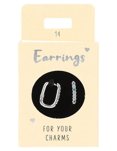 Boucles d'oreille Nr.14 argent ovale pierres