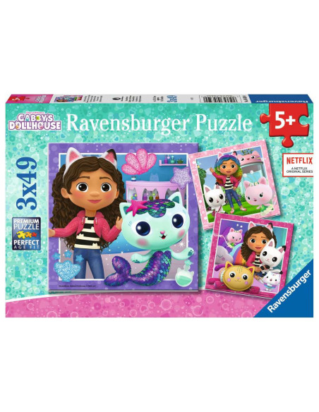 Ravensburger - 3x49 pièces - L'heure de jouer avec Gabby / Gabby's dollhouse