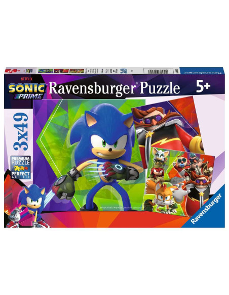 Ravensburger - Puzzle 3x49 pièces - Les aventures de Sonic