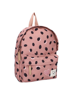 Sac à dos enfant coeurs & pois - Vieux rose 2