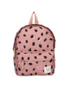 Sac à dos enfant coeurs & pois - Vieux rose
