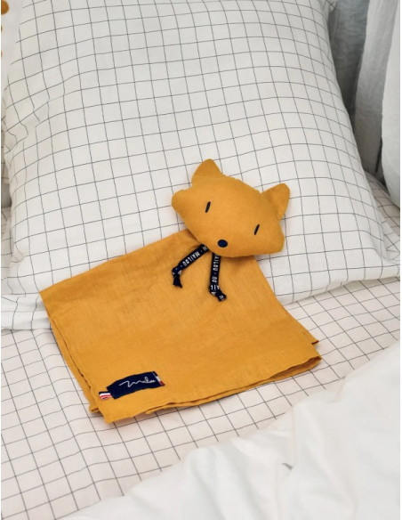 Perlipopette doudou renard safran - mailou