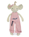 Perlipopette souris en salopette rose - mailou