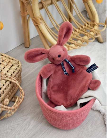 Doudou Lapin Bois de Rose