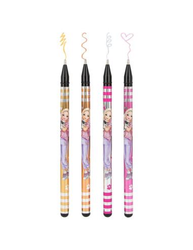 Set 4 Stylos Gel Paillettes Métalliques TOPModel
