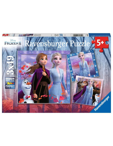 Puzzles La Reine des Neiges 2 - Le voyage commence | 3x49 pièces