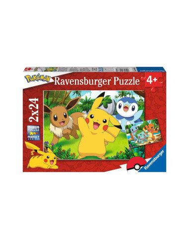 Ravensburger - Puzzles 2x24 pièces - Pikachu et ses amis Pokémon 