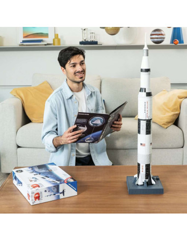 Ravensburger - puzzle 3d - fusée spatiale saturne v - nasa 