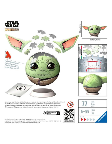 Ravensburger - Puzzle 3D Ball - Star Wars The Mandalorian Grogu 