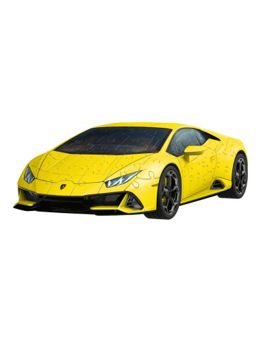 Ravensburger - Puzzle 3D Véhicules - Lamborghini Huracan Evo édition jaune avec grille de construction