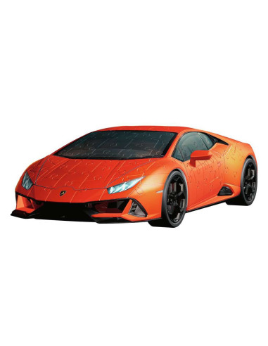 Ravensburger - Puzzle 3D Véhicules - Lamborghini Huracan Evo Edition orange avec grille de construction