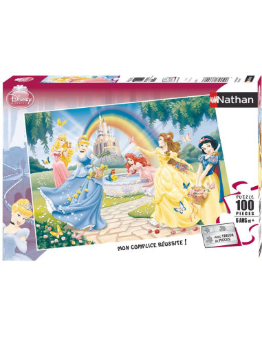 Nathan - Puzzle 100 pièces - Le jardin des princesses Disney 