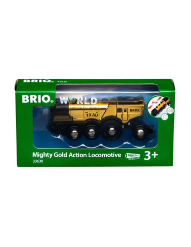 BRIO Locomotive Dorée à piles - Train de luxe puissant