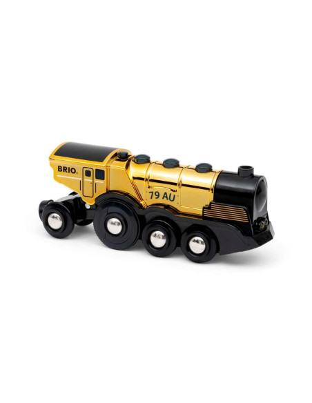 BRIO Locomotive Dorée à piles - Train de luxe puissant