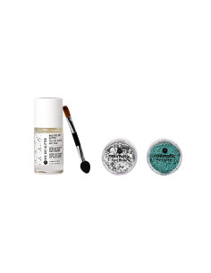 Coffret Paillettes Turquoise et Argentées 2