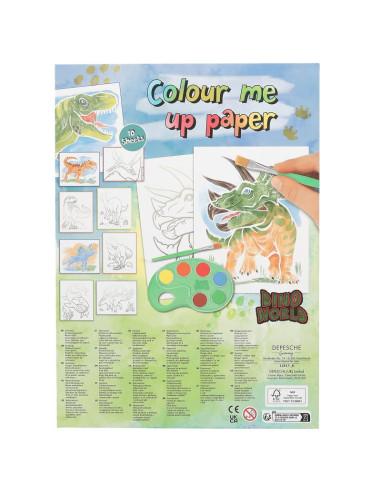 Dino World Papier à colorier