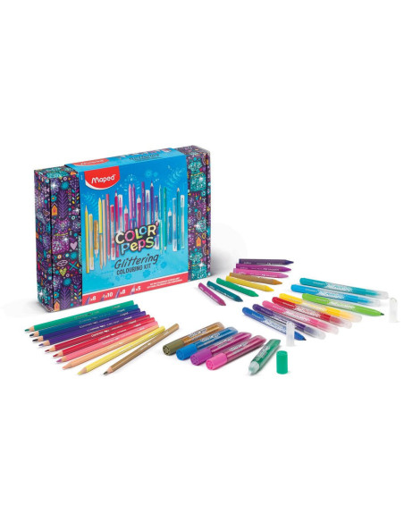 Kit de coloriages scintillant 31 pièces - Maped