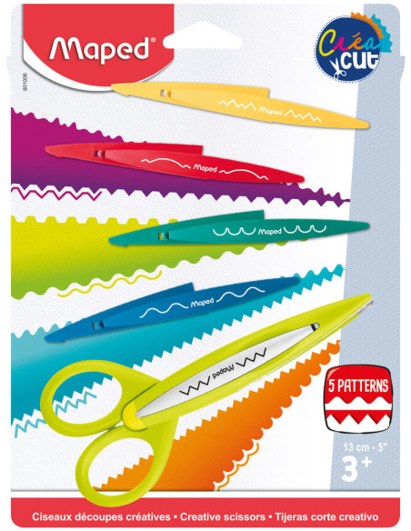 Ciseaux à formes creacut 1 monture + 5 jeux de lames - Maped