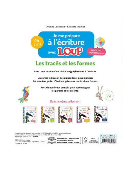 Je me prépare à l'écriture avec loup - les tracés et les formes