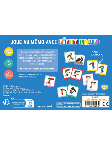 P'tits jeux - p'tit loup - mon mémo des émotions