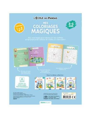 L'école des pandas - mes coloriages magiques - les chiffres