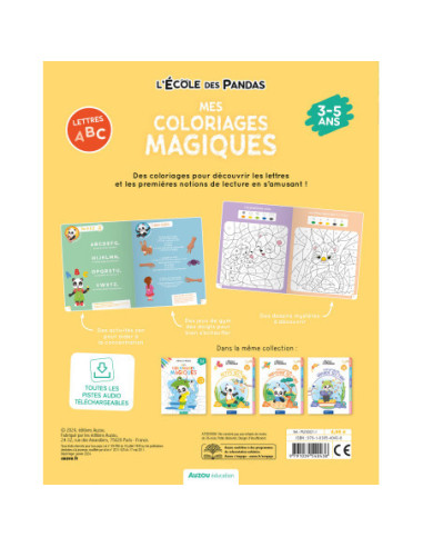 L'école des pandas - mes coloriages magiques - les lettres