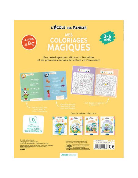 L'école des pandas - mes coloriages magiques - les lettres