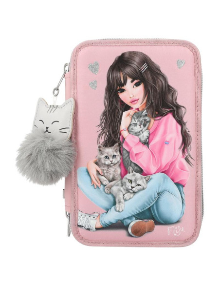 Topmodel trousse 3 compartiments chaton