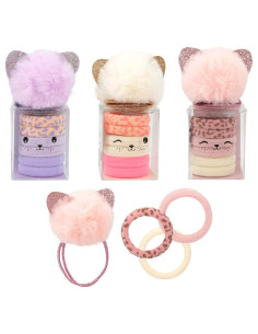 Princess Mimi Set d'élastiques à cheveux chat