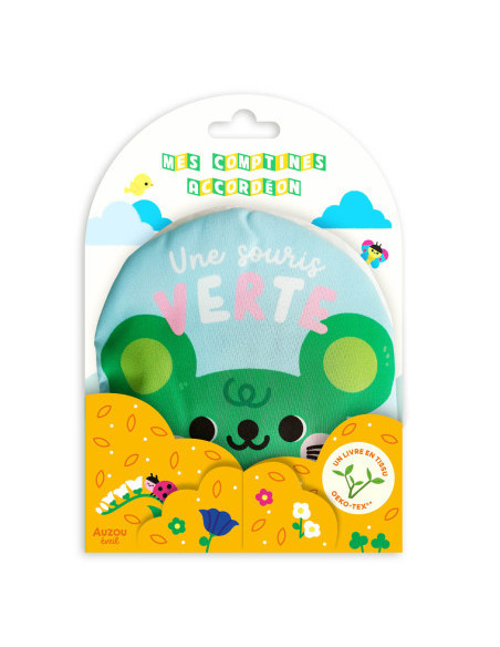 Comptines tissu accordéon - une souris verte