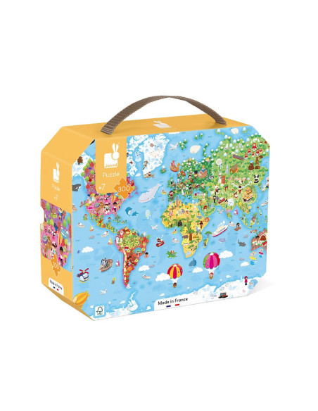 Puzzle geant du monde - 300 pcs - janod